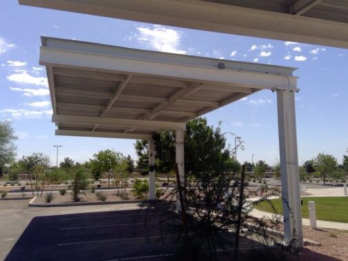 I Beam Covered Parking Canopy